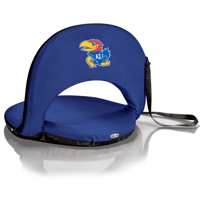 Kansas Jayhawks Oniva Portable Reclining Seat, (Navy Blue)