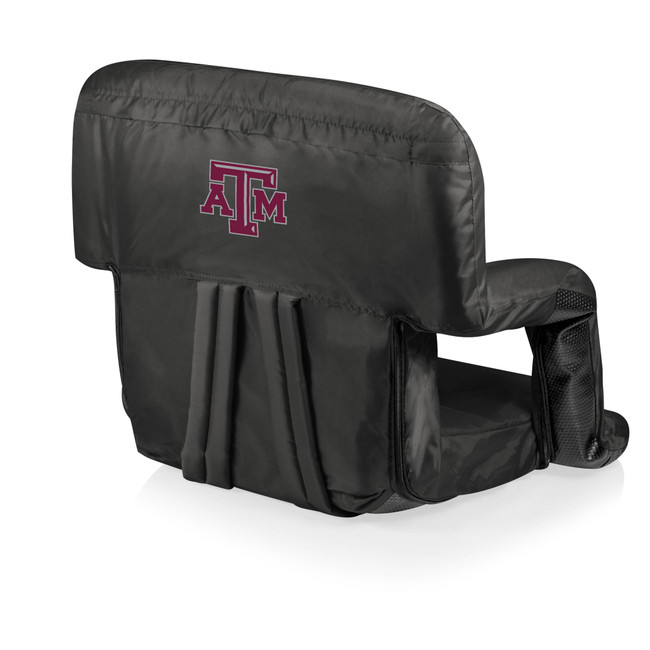 Texas A&M Aggies Ventura Portable Reclining Stadium Seat, (Black)