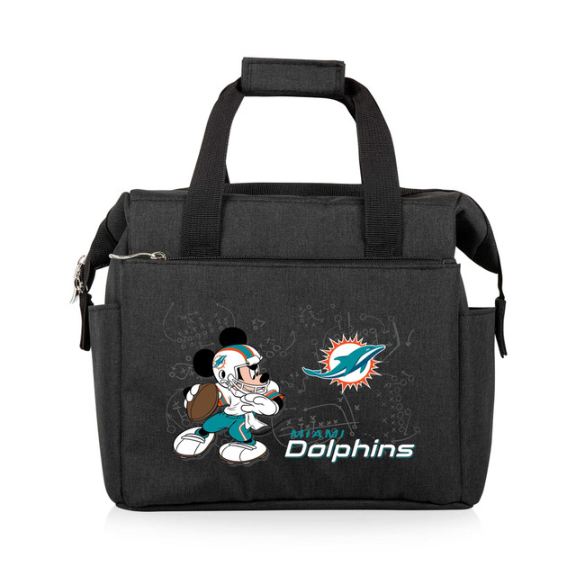 Miami Dolphins Mickey Mouse On The Go Lunch Bag Cooler, (Black)