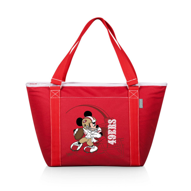 San Francisco 49ers Mickey Mouse Topanga Cooler Tote Bag, (Red)