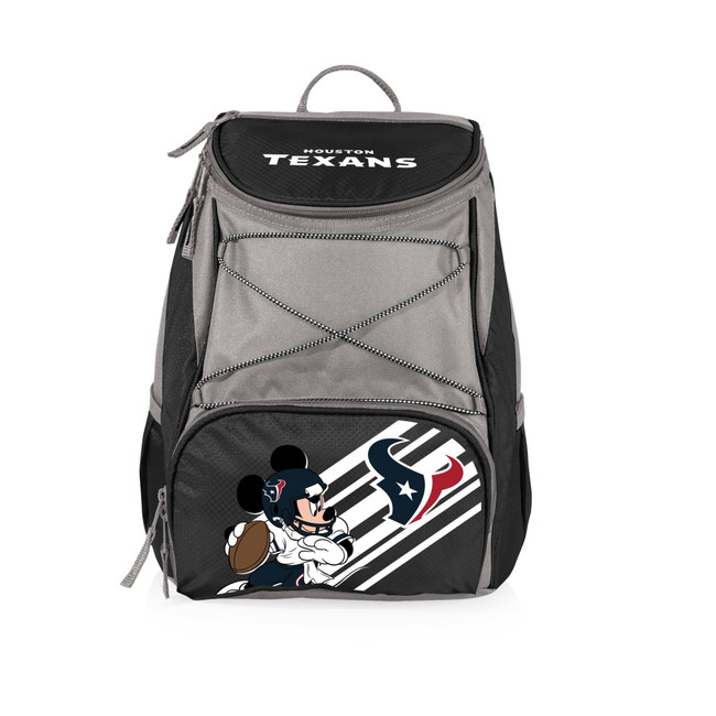 Houston Texans Mickey Mouse PTX Backpack Cooler, (Black with Gray Accents)