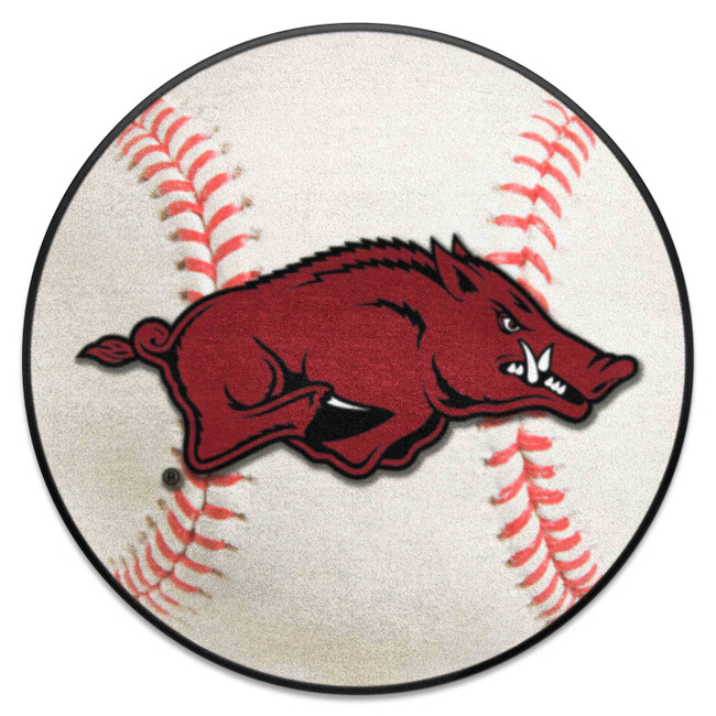Arkansas Razorbacks Baseball Rug - 27in. Diameter A