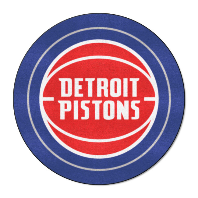 Detroit Pistons Pistons Mascot Rug Basketball with Wordmark Primary Logo