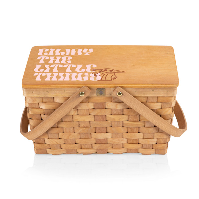 Mandalorian The Child Poppy Personal Picnic Basket, (Beige)
