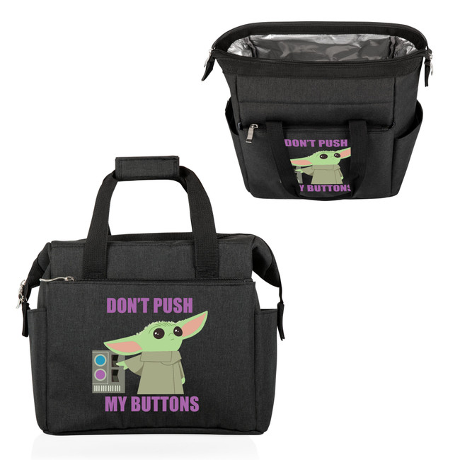 Mandalorian The Child Buttons On The Go Lunch Bag Cooler, (Black)