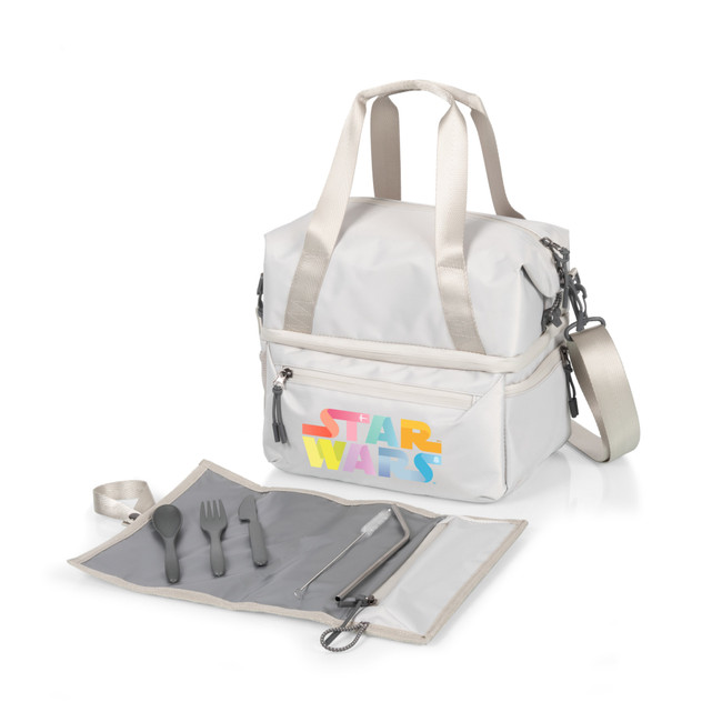 Star Wars Tarana Lunch Bag Cooler with Utensils, (Halo Gray)