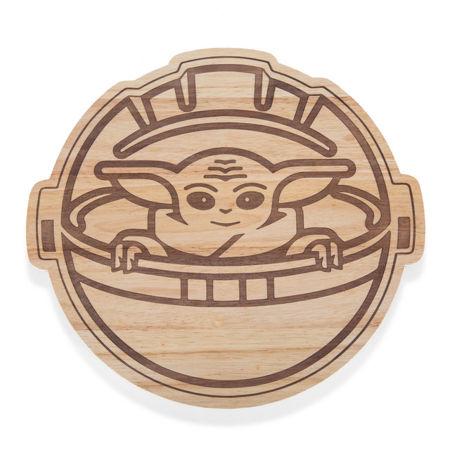 Mandalorian Grogu Buggy 16" Serving Board, (Parawood)