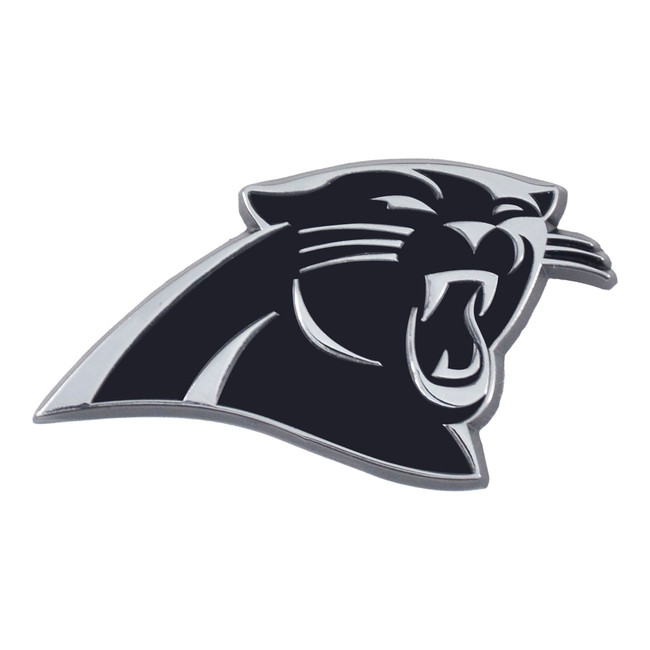 Carolina Panthers 3D Chrome Metal Emblem Panther Head Primary Logo