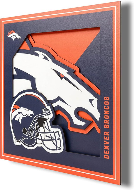 Denver Broncos NFL 12x12 Logo Series Wall Art