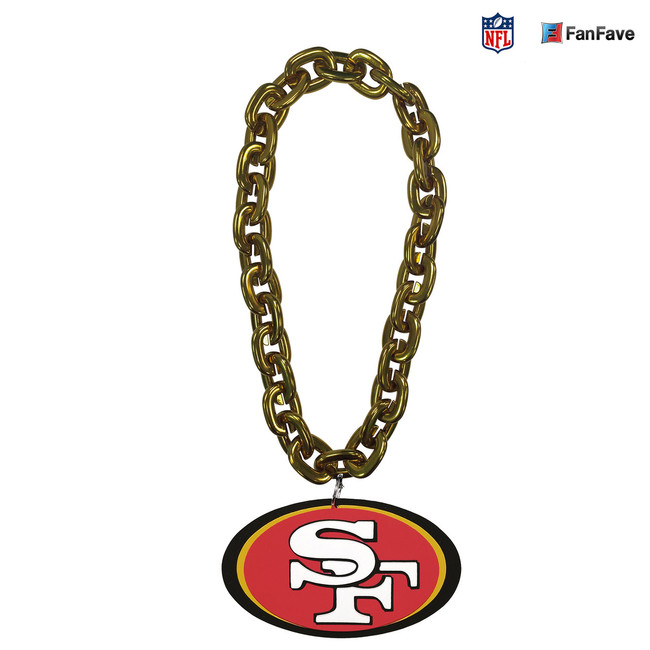 San Francisco 49ers Mega Jumbo Fan Chain Necklace NFL Foam Chain Fan Gear