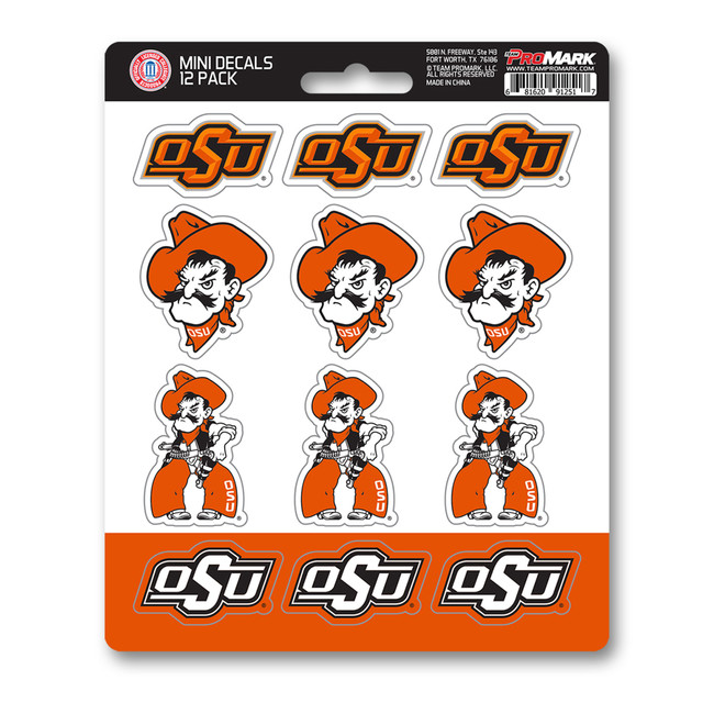 Oklahoma State Cowboys 12 Count Mini Decal Sticker Pack