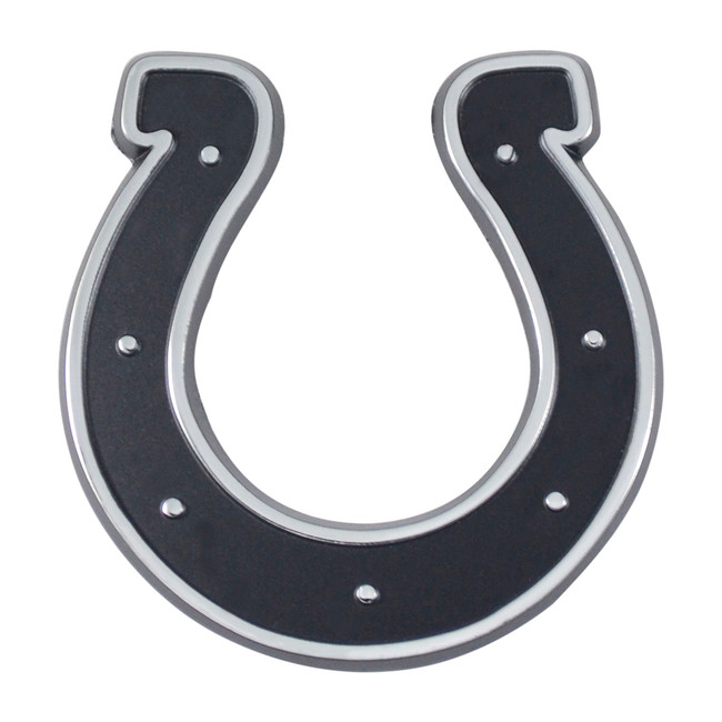 Indianapolis Colts 3D Chrome Metal Emblem Horseshoe Primary Logo