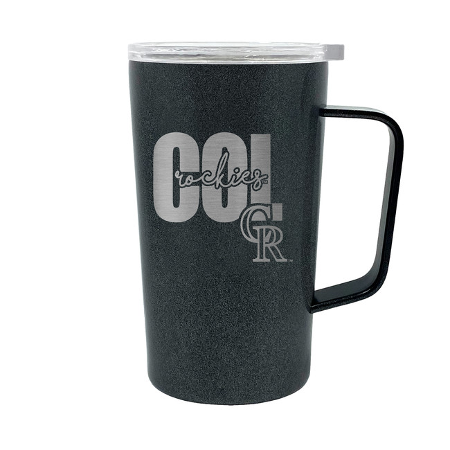 MLB Colorado Rockies 18oz Onyx Hustle Travel Mug