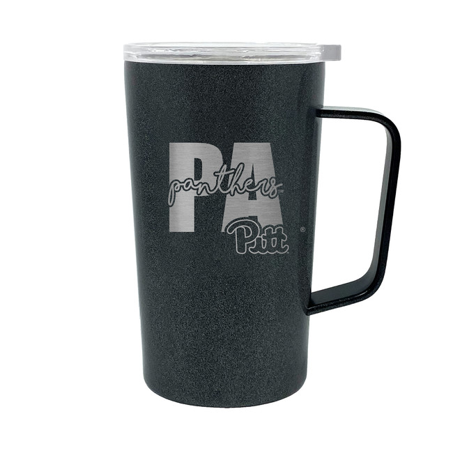 NCAA Pitt Panthers 18oz Onyx Hustle Travel Mug