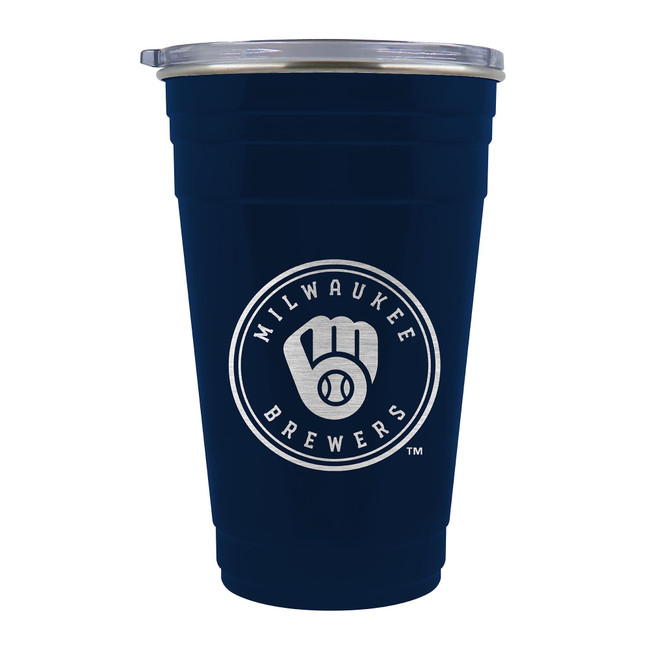 MLB Milwaukee Brewers 22oz Tailgater Travel Tumbler