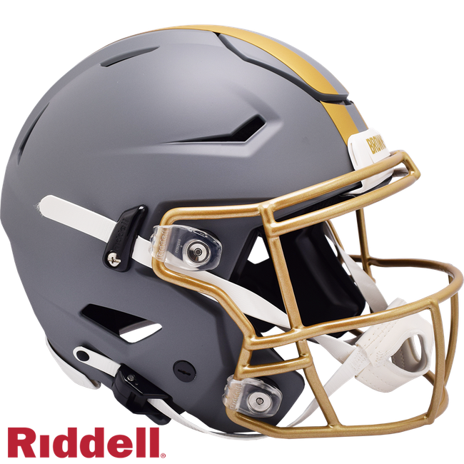 Cleveland Browns Helmet Riddell Authentic Full Size SpeedFlex Style Slate Alternate