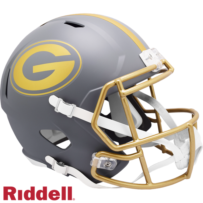 Green Bay Packers Helmet Riddell Replica Full Size Speed Style Slate Alternate