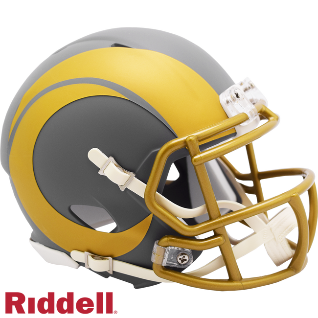 Los Angeles Rams Helmet Riddell Replica Mini Speed Style Slate Alternate