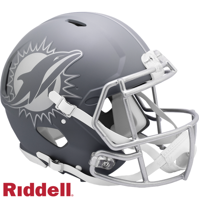 Miami Dolphins Helmet Riddell Authentic Full Size Speed Style Slate Alternate