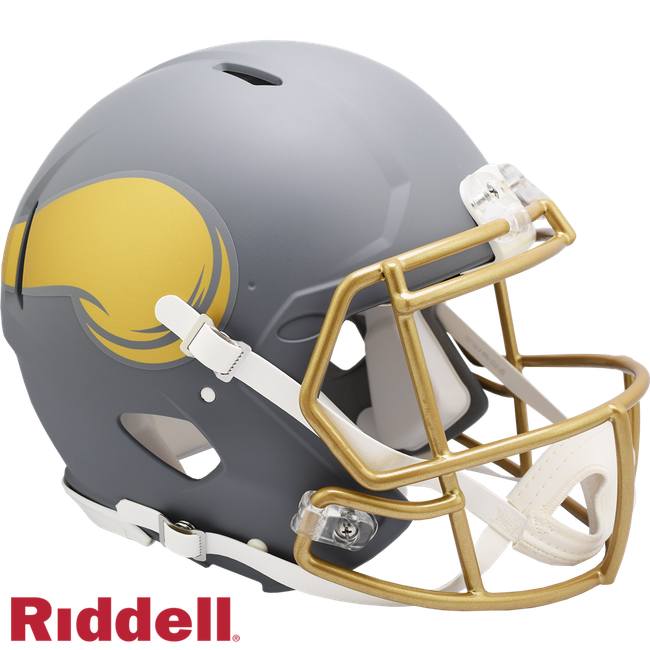Minnesota Vikings Helmet Riddell Authentic Full Size Speed Style Slate Alternate