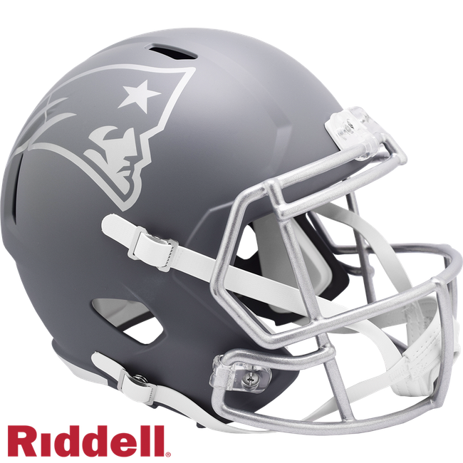 New England Patriots Helmet Riddell Replica Full Size Speed Style Slate Alternate