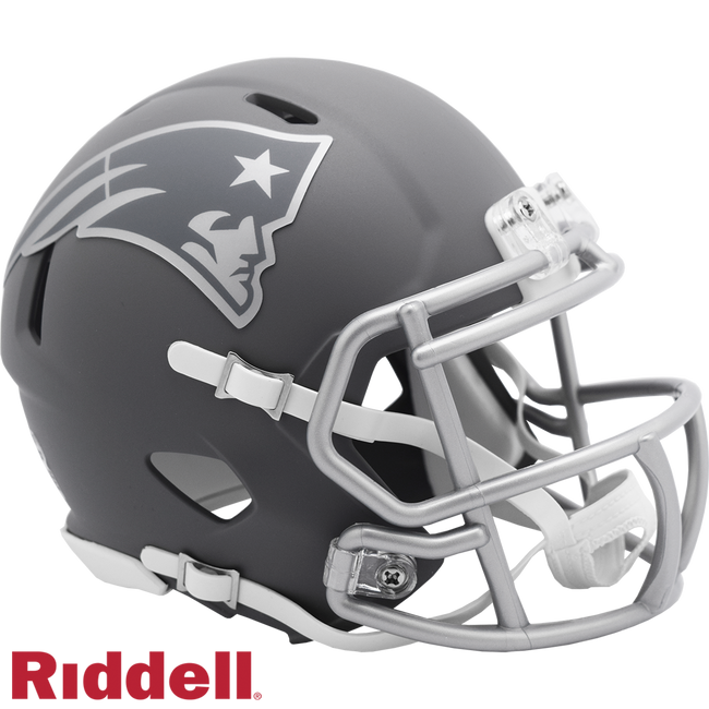 New England Patriots Helmet Riddell Replica Mini Speed Style Slate Alternate