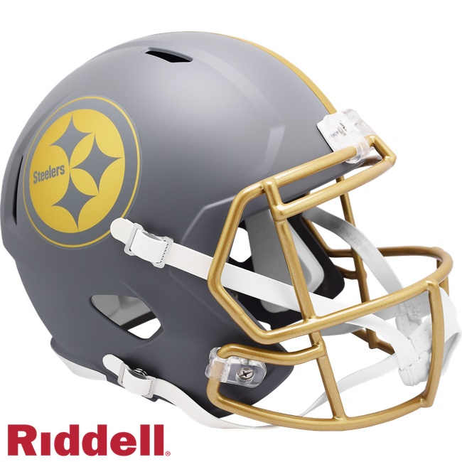 Pittsburgh Steelers Helmet Riddell Replica Full Size Speed Style Slate Alternate
