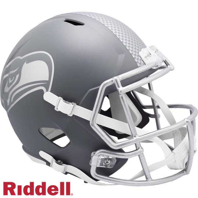 Seattle Seahawks Helmet Riddell Replica Full Size Speed Style Slate Alternate