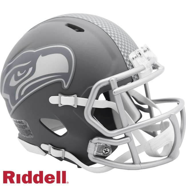 Seattle Seahawks Helmet Riddell Replica Mini Speed Style Slate Alternate