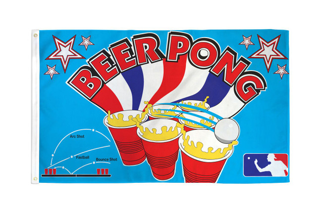 Beer Pong Flag 3x5ft Poly