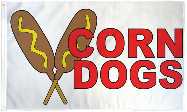 Corn Dogs Flag 3x5ft Poly