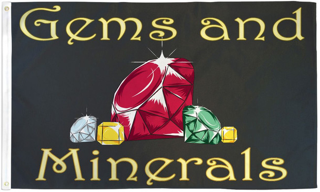 Gems & Minerals Flag 3x5ft Poly