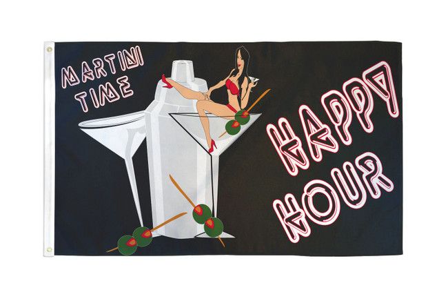 Happy Hour Flag 3x5ft Poly