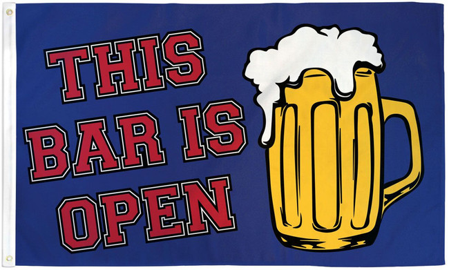 This Bar is Open Flag 3x5ft Poly