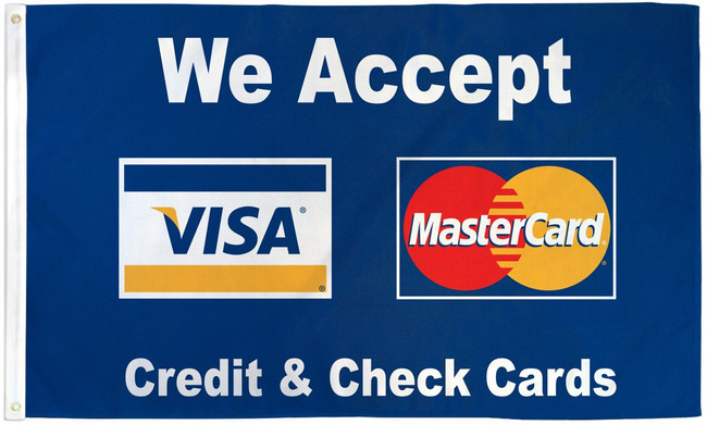 Visa Mastercard Flag 3x5ft Poly