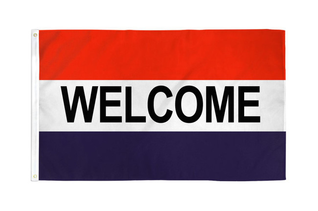 Welcome (RWB) Flag 3x5ft Poly