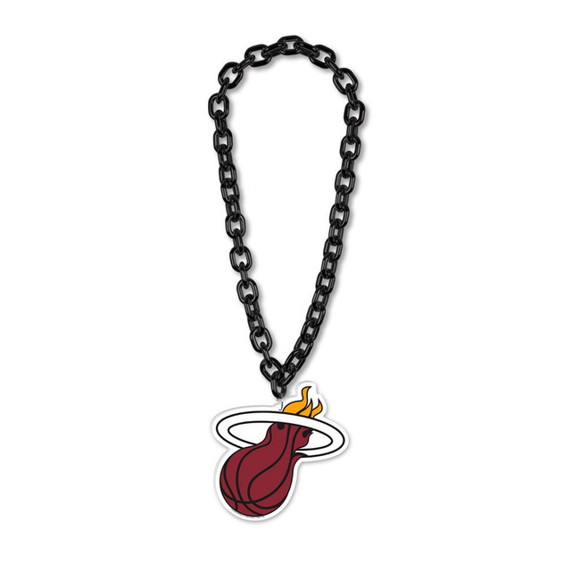 Miami Heat Necklace Fan Chain Necklace NCAA Foam Chain Fan Gear