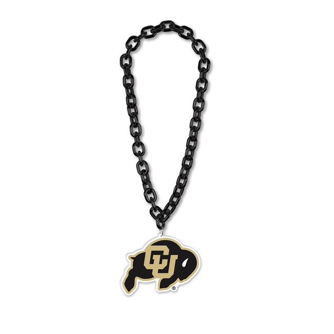 Colorado Buffaloes Necklace Fan Chain Necklace NCAA Foam Chain Fan Gear