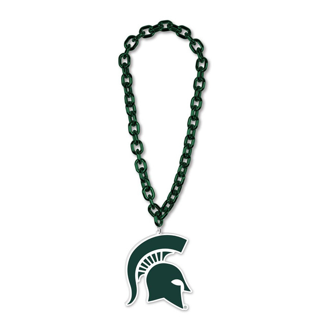 Michigan State Spartans Necklace Fan Chain Necklace NCAA Foam Chain Fan Gear