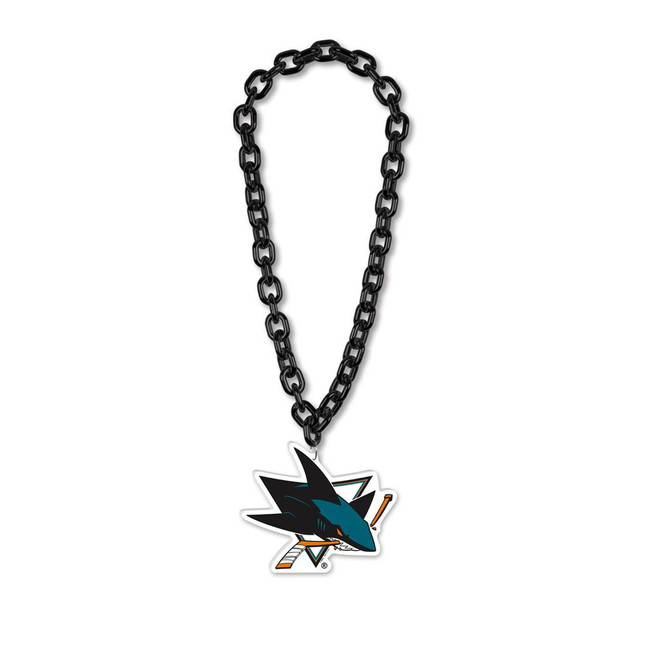 San Jose Sharks Necklace Fan Chain Necklace NHL Foam Chain Fan Gear