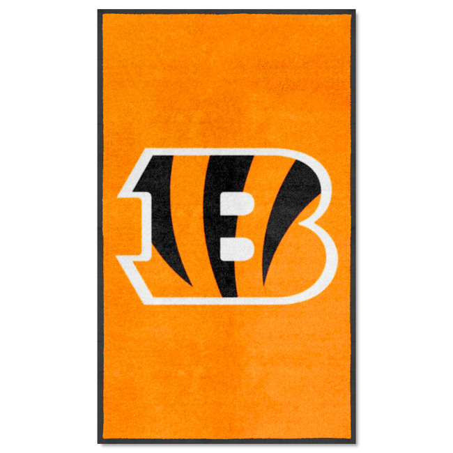 Cincinnati Bengals 3X5 High-Traffic Mat with Durable Rubber Backing
