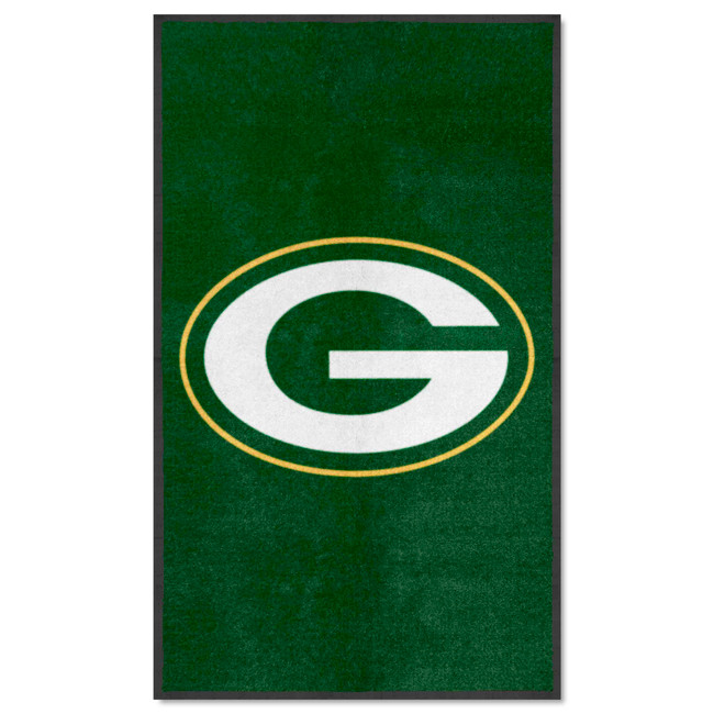 Green Bay Packers 3X5 High-Traffic Mat with Durable Rubber Backing