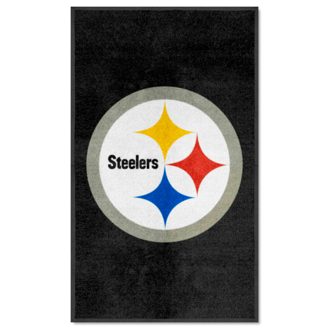 Pittsburgh Steelers 3X5 High-Traffic Mat with Durable Rubber Backing