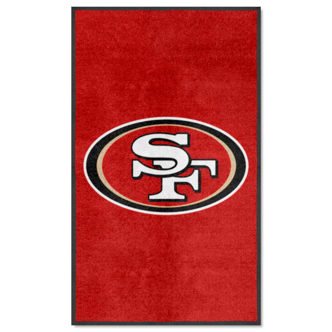 San Francisco 49ers 3X5 High-Traffic Mat with Durable Rubber Backing