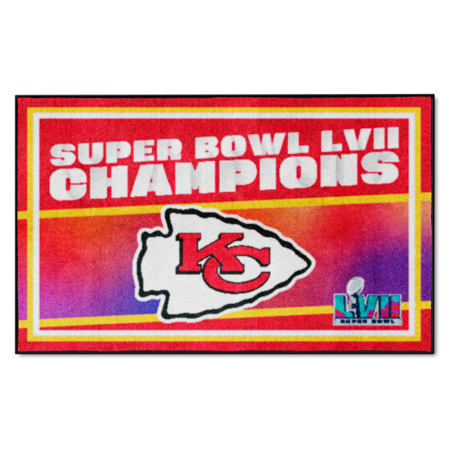 Kansas City Chiefs Super Bowl LVII 4x6 Rug Super Bowl LVII