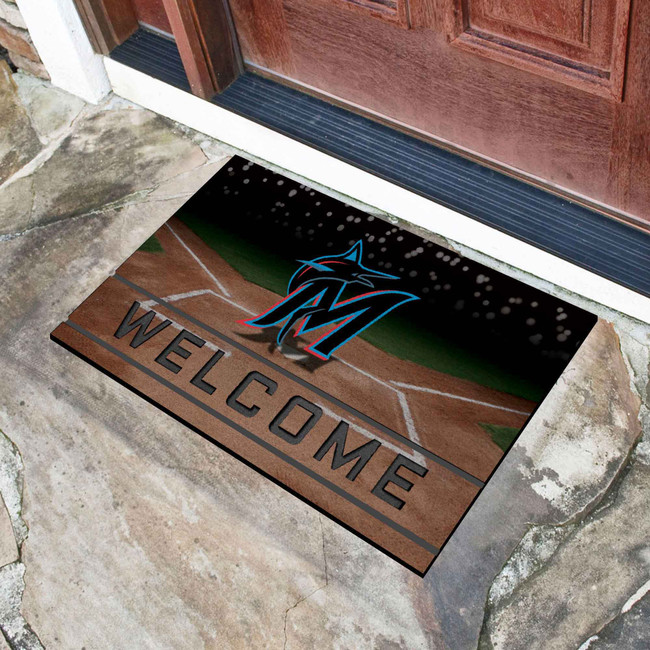 MLB - Miami Marlins Crumb Rubber Door Mat 18"x30"