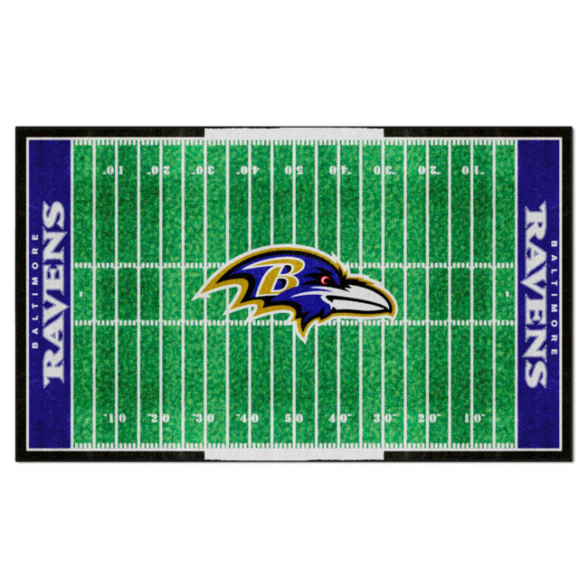 Baltimore Ravens 6x10 Plush Rug
