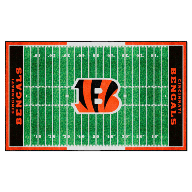 Cincinnati Bengals 6x10 Plush Rug