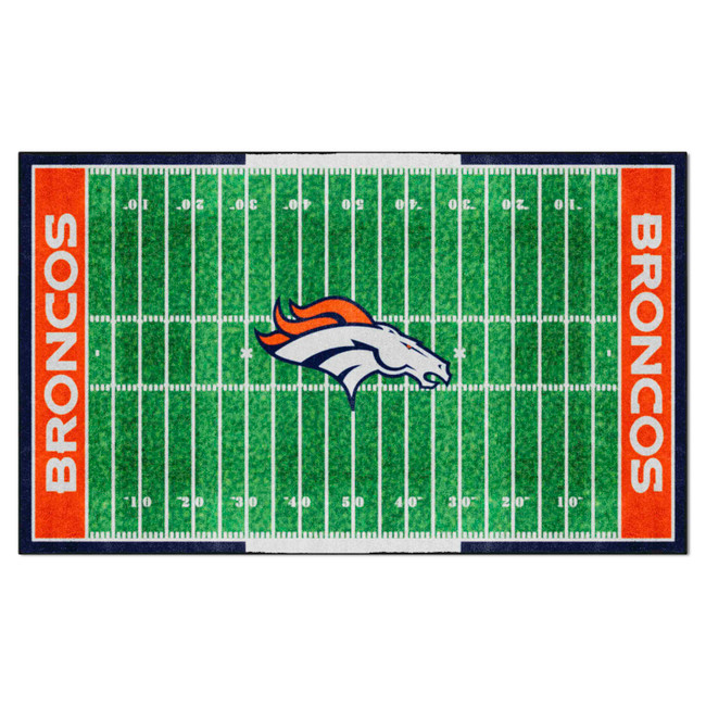 Denver Broncos 6x10 Plush Rug
