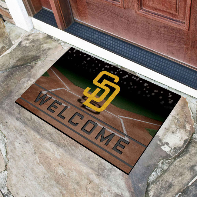 MLB - San Diego Padres Crumb Rubber Door Mat 18"x30"